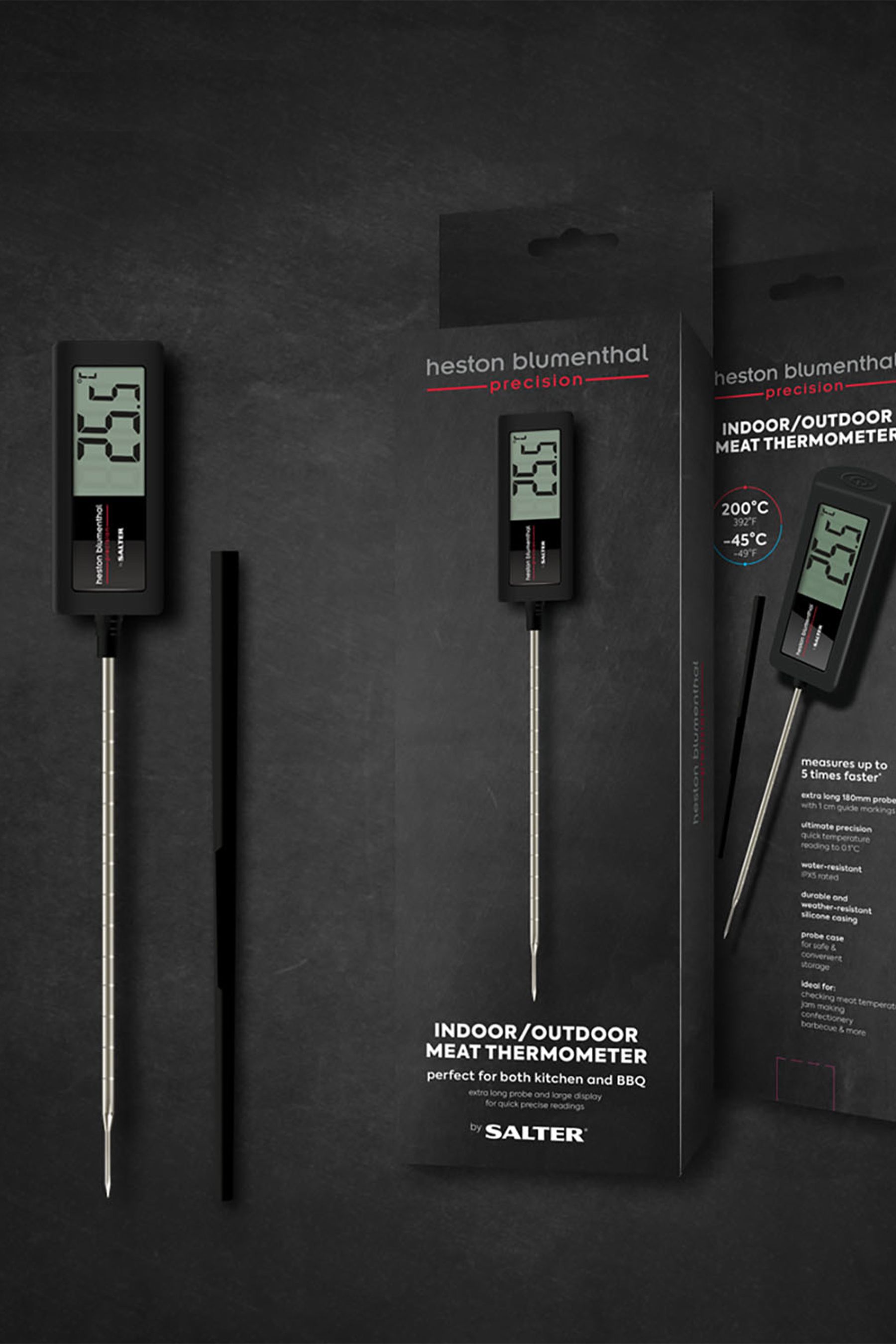 Buy Salter Black Heston Blumenthal Precision Meat Thermometer from the