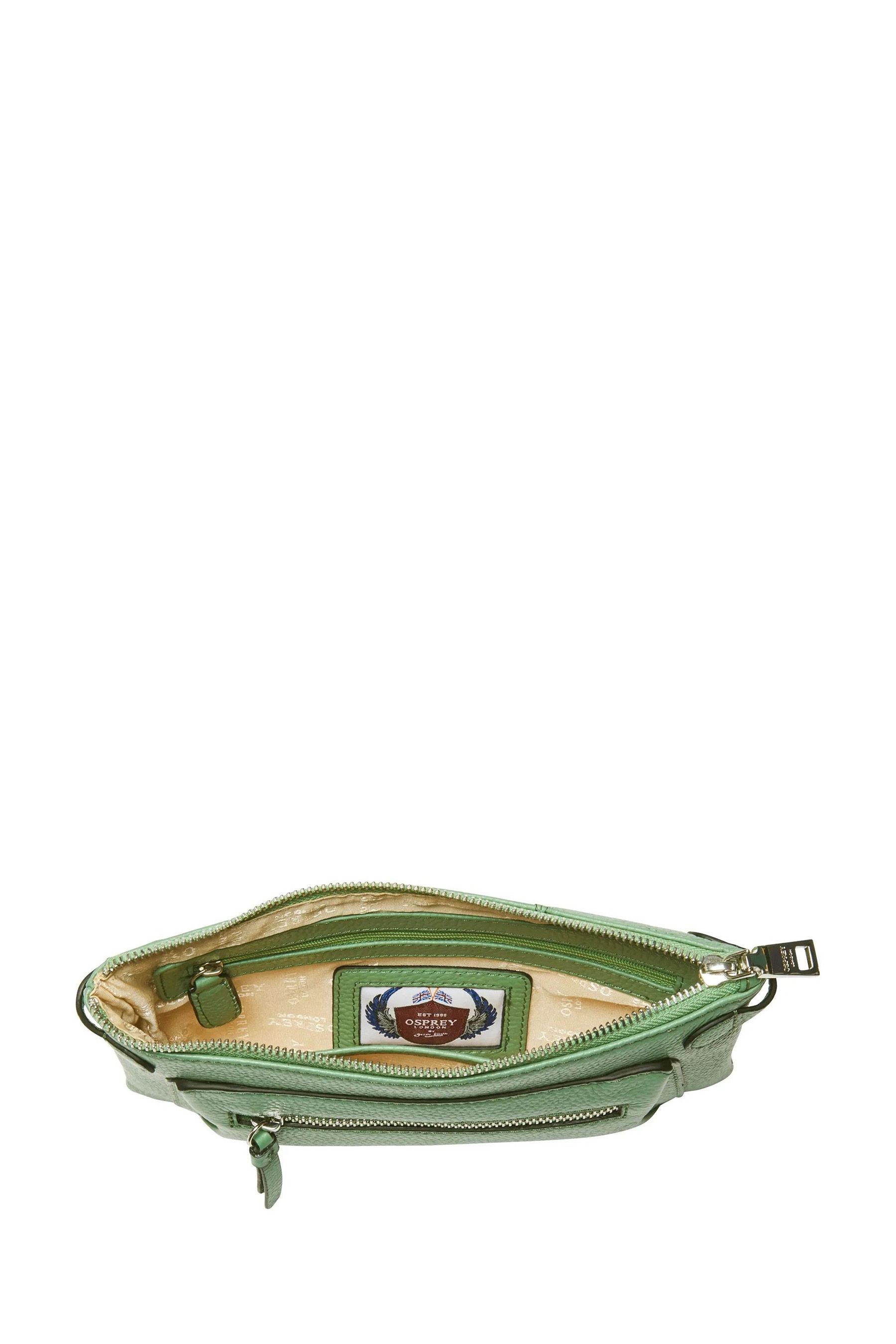 Buy Osprey London Ruby Leather CrossBody Clutch Bag from the Next UK