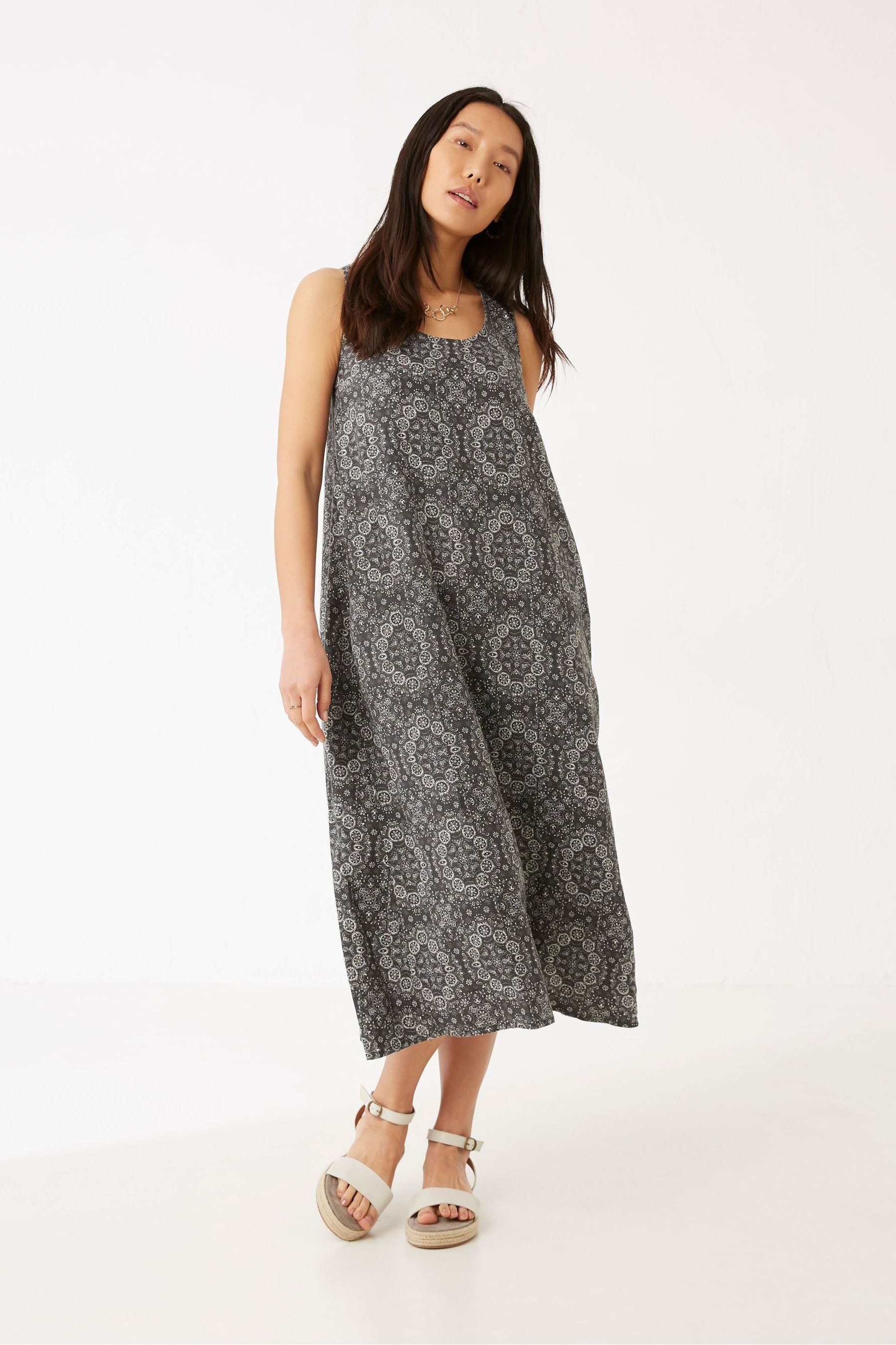Buy FatFace Black Lola Linear Batik Print Dress from Next Ireland