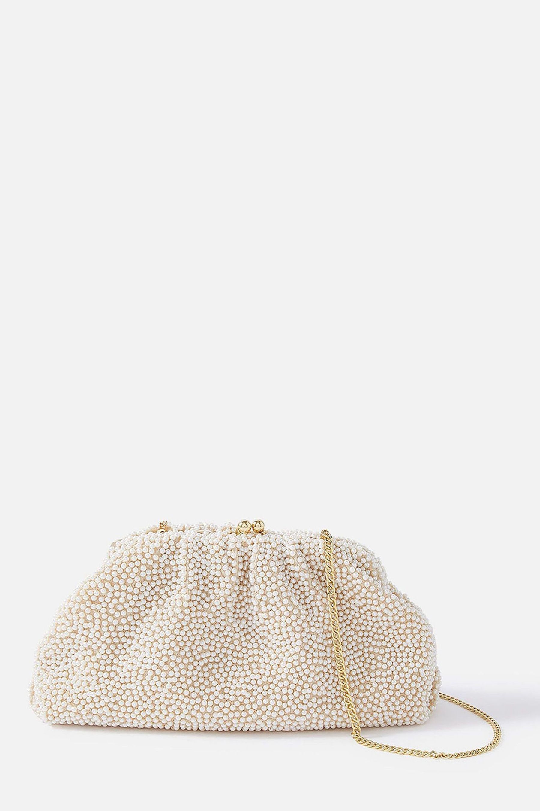 Buy Accessorize Natural Pearl Cloud Clutch Bag from Next Ireland