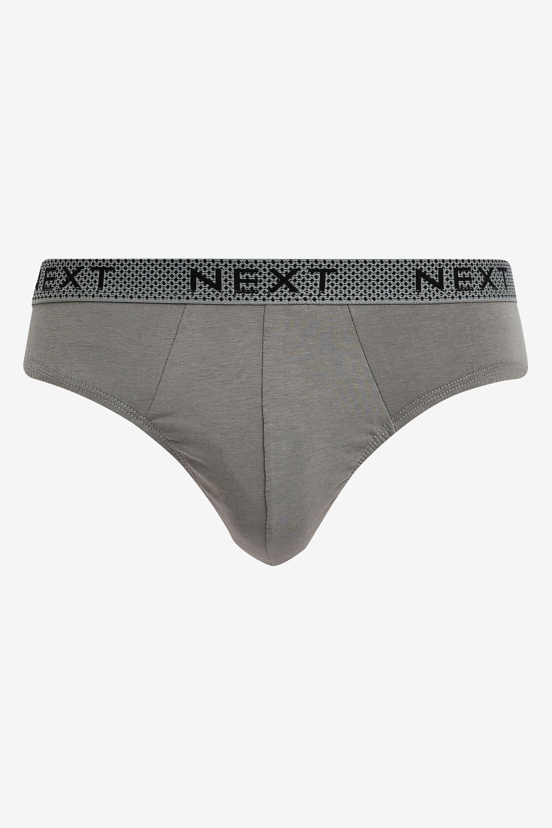 Buy Grey Mixed 4 pack Cotton Rich Briefs from the Next UK online shop