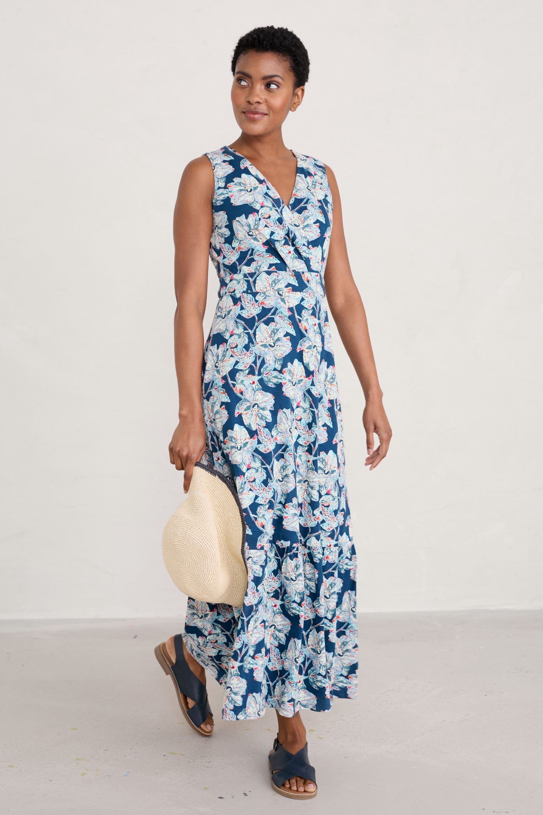 Buy Seasalt Cornwall Blue Maxi Beach Glass Dress from Next Ireland