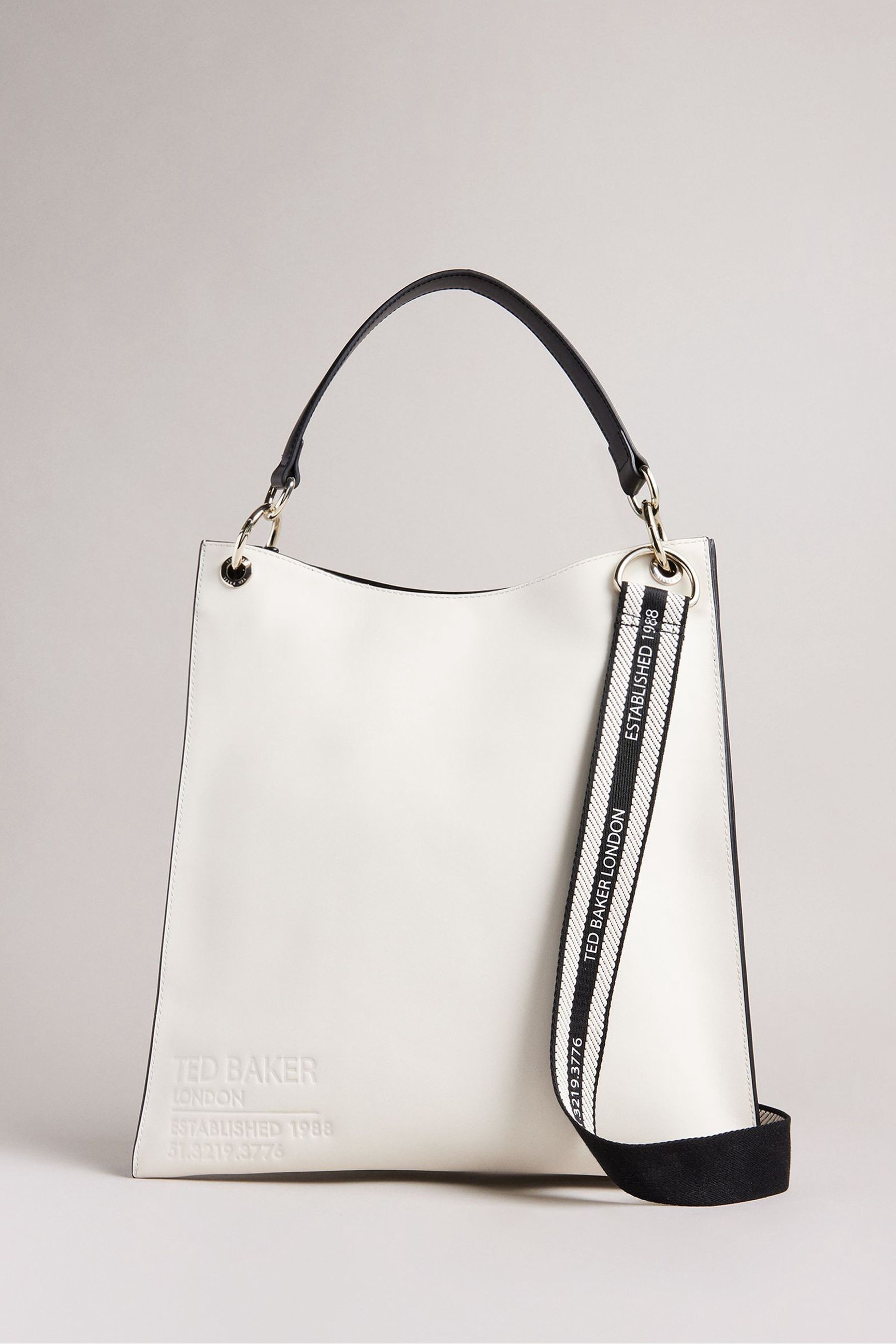 Buy Ted Baker Darcita White Branded Webbing Large Hobo Bag from Next ...