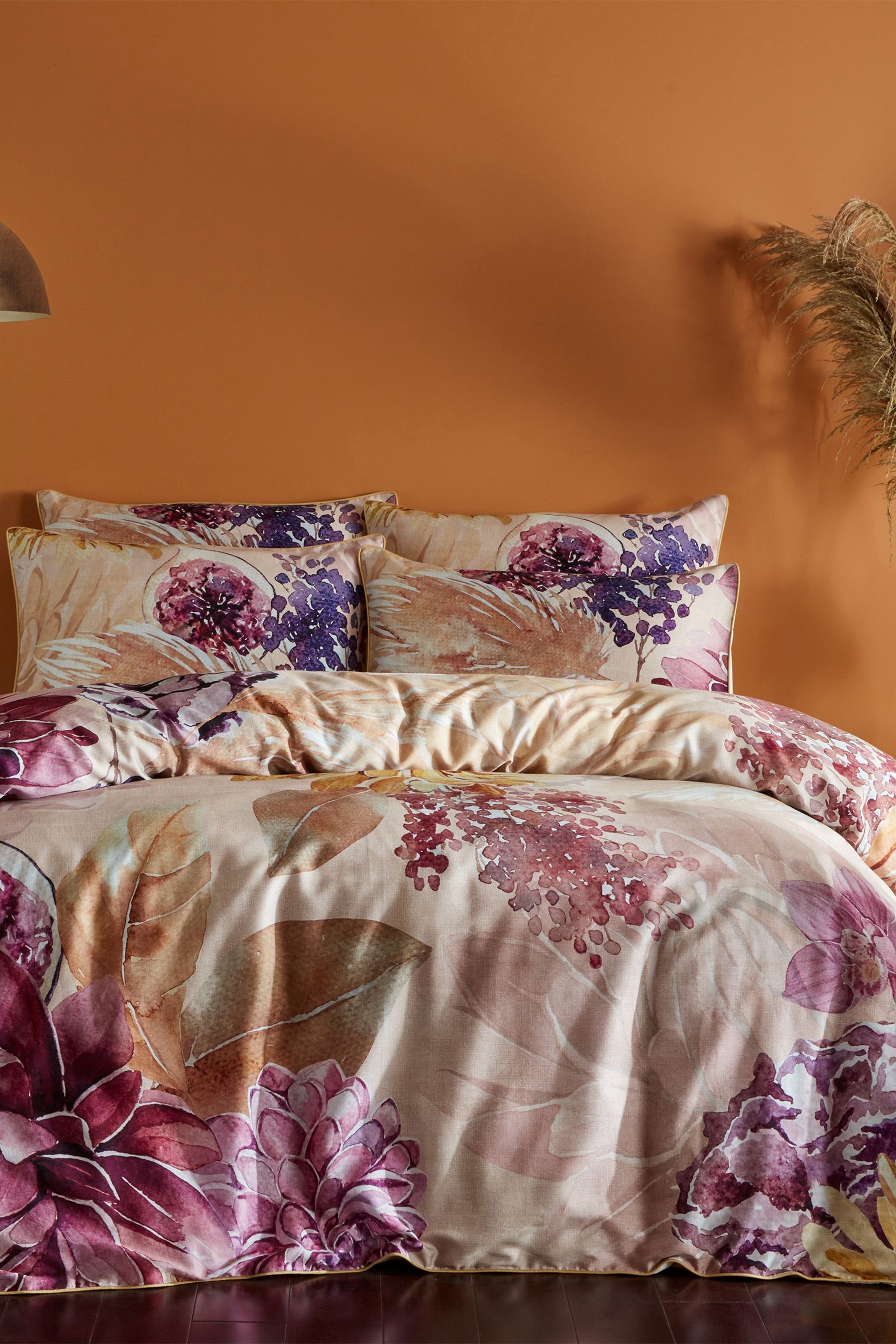 Buy Riva Paoletti Pink Saffa Floral Reversible Duvet Cover and