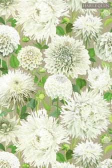 Harlequin White Dahlia Wallpaper