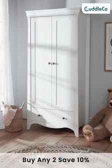 Cuddleco White Clara Double Wardrobe