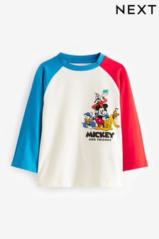 Buy Red Blue 100 Cotton Mickey Mouse Long Sleeve T Shirt 3mths 8yrs from the Next UK online shop