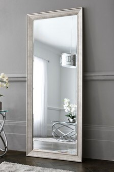 Silver Textured Floor Length Mirror