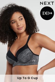 Grey Marl Next Active Sports High Impact Full Cup Wired Bra