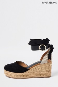 women's black espadrille sandals