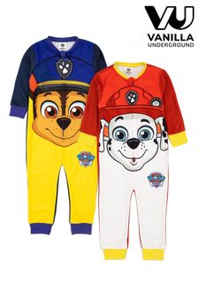 Vanilla Underground Brown Paw Patrol Boys Large Character Placement Print Multi-Pack of 2 Onesie