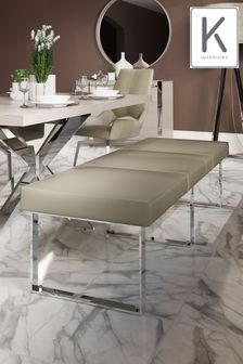 K Interiors Grey Monrow Solid Wood 1.8m Dining Bench