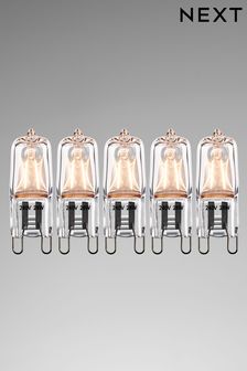 5 Pack 28W G9 Halogen Dimmable Light Bulbs