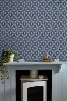 Dusky Seaspray Blue Whitebrook Wallpaper