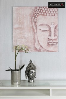 Arthouse Pink 3D Blush Buddha Canvas