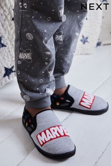 Grey Marvel Cupsole Slippers