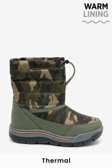 Khaki Camo Thermal Thinsulate Lined Water Resistant Boots