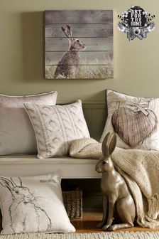 Art For The Home Natural Hare Wood Wall Art