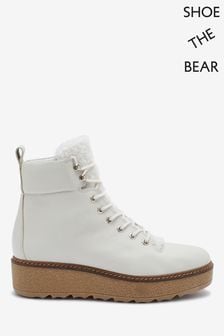 next white ankle boots