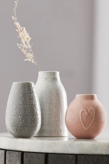 Set of 3 Pink Mini Ceramic Vases