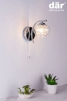 Dar Lighting Silver Elma Wall Light