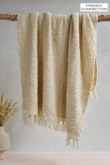 French Connection Cream Savannah Boucle Throw