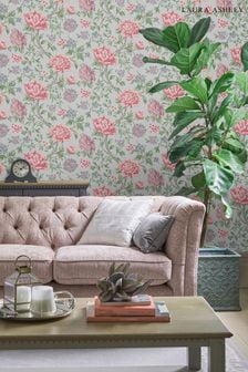 Slate Grey Tapestry Floral Wallpaper Wallpaper
