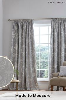 Dark Grey Josette Blackout Lined  Pencil Pleat Curtains