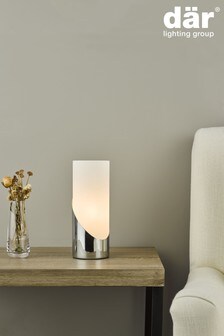 Dar Lighting Silver Faris Touch Table Lamp