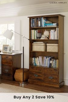 Dark Chestnut Garrat 4 Drawer Single Bookcase