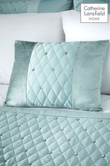 Catherine Lansfield Blue Sequin Cluster Cushion