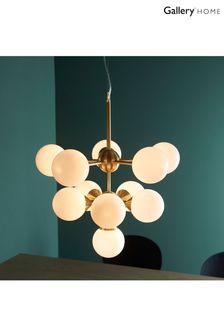 Gallery Home Brushed Gold Brampton 11 Bulb Pendant Ceiling Light