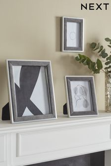 Grey Velvet Picture Frame