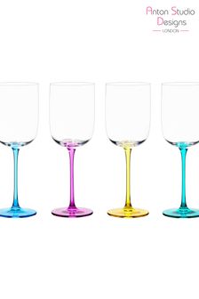 The DRH Collection Set of 4 Multi Gala Wine Glasses