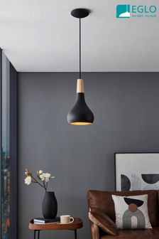 Eglo Black Sabinar IP20 Steel 180mm Modern Pendant