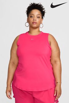 Nike Bright Pink Curve One Classic Dri-FIT Fitness Tank Top