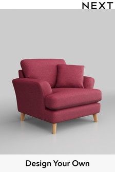 Fine Chenille Easy Clean/Mid Raspberry Conway Relaxed Sit