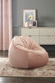 Blush Pink Opulent Velvet Bean Bag Chair