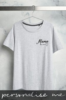 Grey Personalised Grey Mama Est T-Shirt