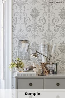 Dove Grey Josette Wallpaper Sample Wallpaper