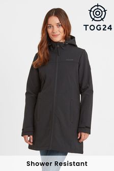 Tog 24 Womens Black Keld Hooded Long Length Softshell Jacket