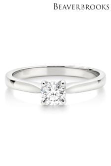 Beaverbrooks Platinum Diamond Solitaire Ring