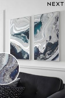 Set of 2 Galaxy Framed Canvases