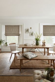 Natural Ready Made Heavyweight Chenille Lined Blind