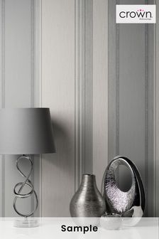 Crown Grey Synergy Stripe Wallpaper