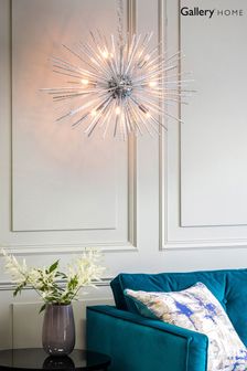 Gallery Home Silver Mika Ceiling Light Pendant