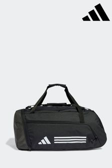 adidas Black Essentials 3 Stripes Duffel Bag