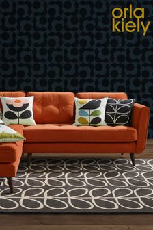 Orange Orla Kiely Ivy Corner Sofa Right Hand Facing