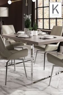 K Interiors Grey Monrow Solid Wood Dining Table