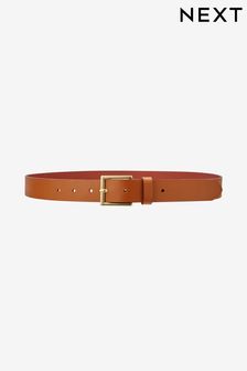 Tan Brown            Leather Jeans Belt